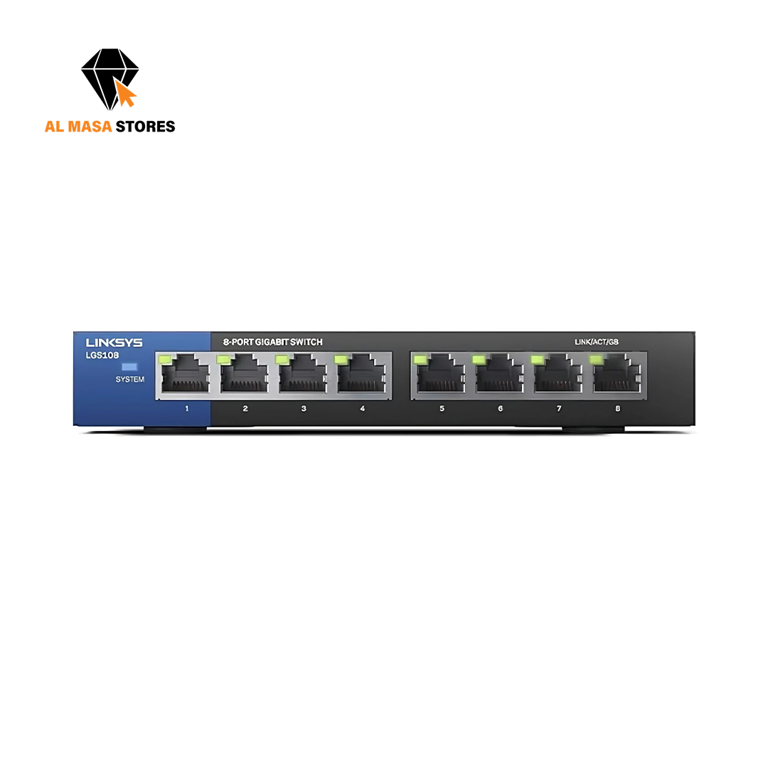 سويتش  Linksys LGS108  8-Port Desktop Business Gigabit